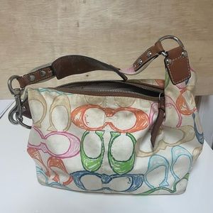 Coach multi colored bag